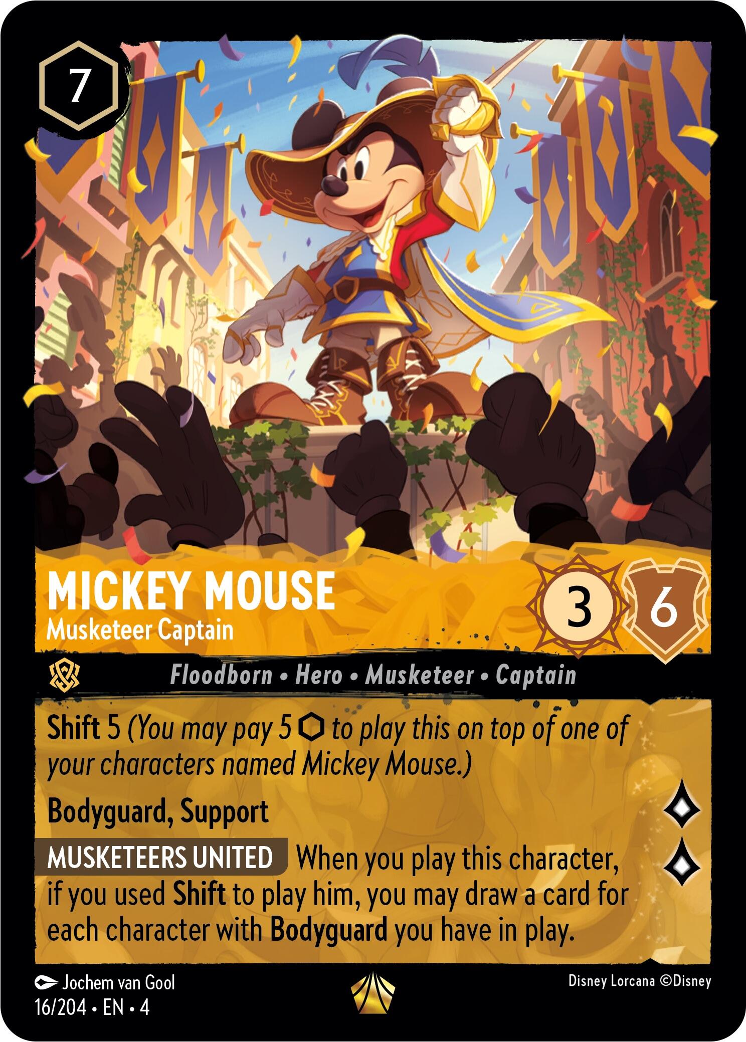 Mickey Mouse - Musketeer Captain (16/204) [Ursula's Return] | Good Games Adelaide SA