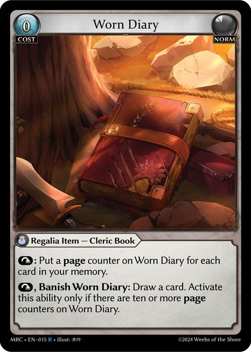 Worn Diary (015) [Mercurial Heart] | Good Games Adelaide SA