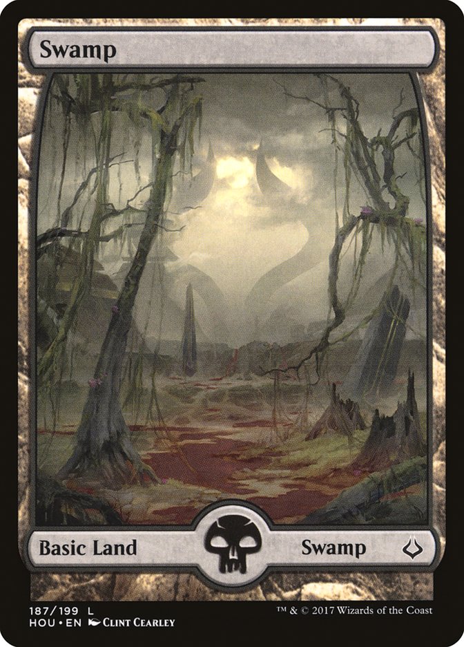 Swamp (187) - Full Art [Hour of Devastation] | Good Games Adelaide SA