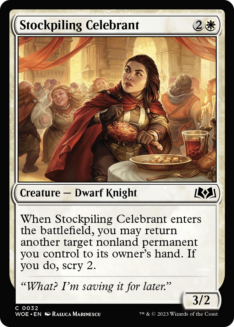 Stockpiling Celebrant [Wilds of Eldraine] | Good Games Adelaide SA