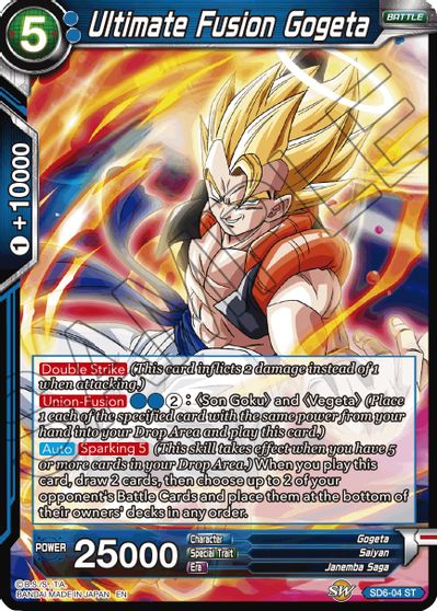 Ultimate Fusion Gogeta (Reprint) (SD6-04) [Battle Evolution Booster] | Good Games Adelaide SA
