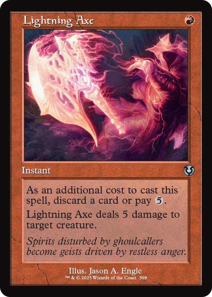 Lightning Axe 398 (Innistrad Remastered)  - Foil | Good Games Adelaide SA