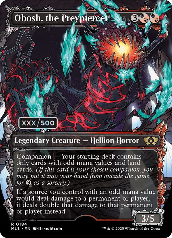Obosh, the Preypiercer Serialized 184 (March of the Machine: Multiverse Legends)  - Double Rainbow Foil | Good Games Adelaide SA
