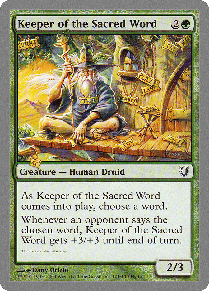 Keeper of the Sacred Word [Unhinged] | Good Games Adelaide SA