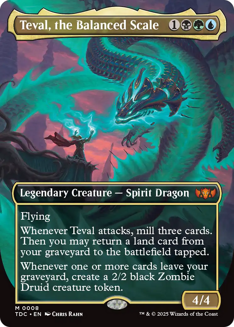Teval, the Balanced Scale (Borderless) [Tarkir: Dragonstorm Commander] | Good Games Adelaide SA