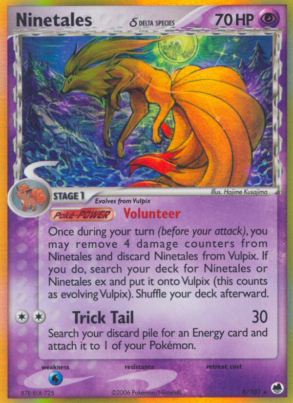 Ninetales (8/101) (Delta Species) [EX: Dragon Frontiers] | Good Games Adelaide SA