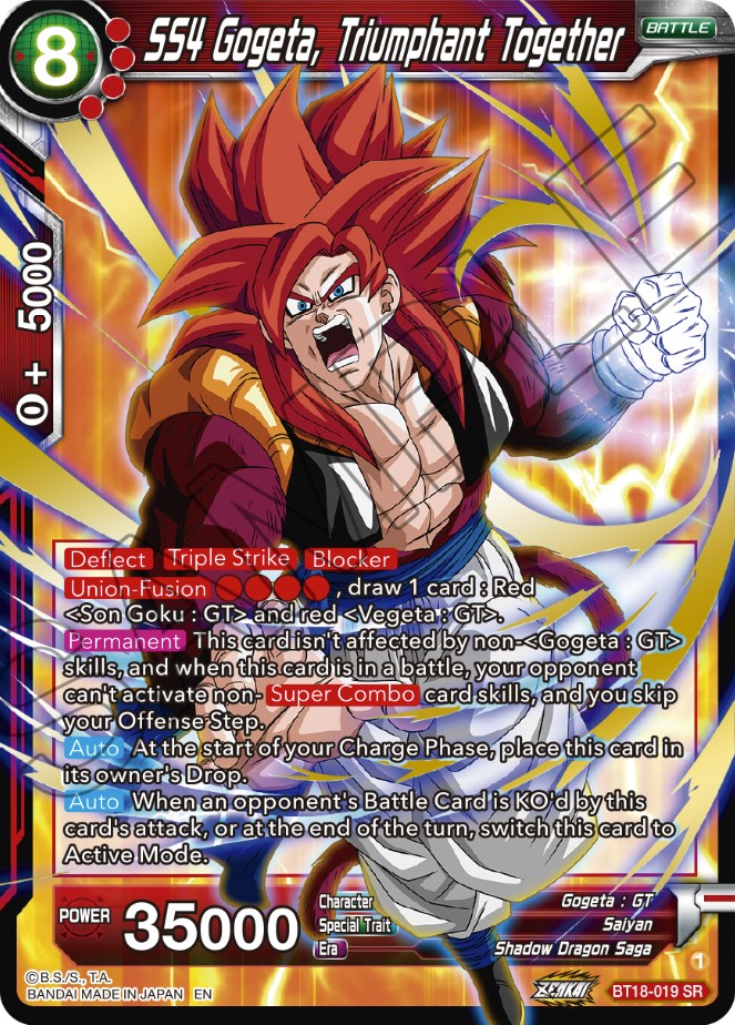 SS4 Gogeta, Triumphant Together (BT18-019) [Dawn of the Z-Legends] | Good Games Adelaide SA