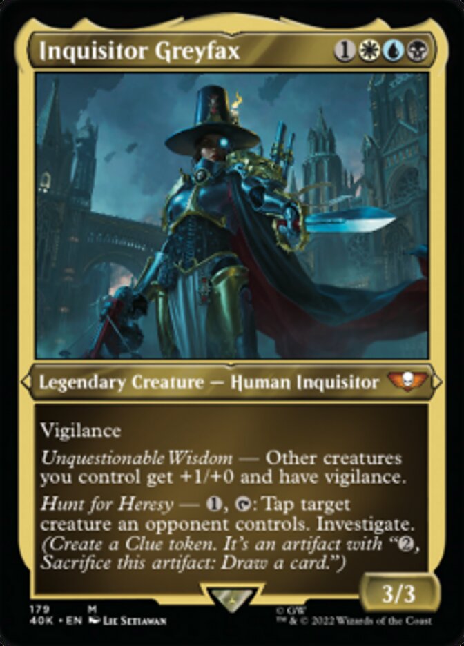 Inquisitor Greyfax (Display Commander) (Surge Foil) [Universes Beyond: Warhammer 40,000] | Good Games Adelaide SA