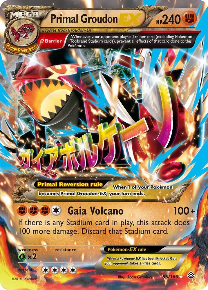 Primal Groudon EX Omega 86/160 (XY - Primal Clash)  - Holofoil | Good Games Adelaide SA