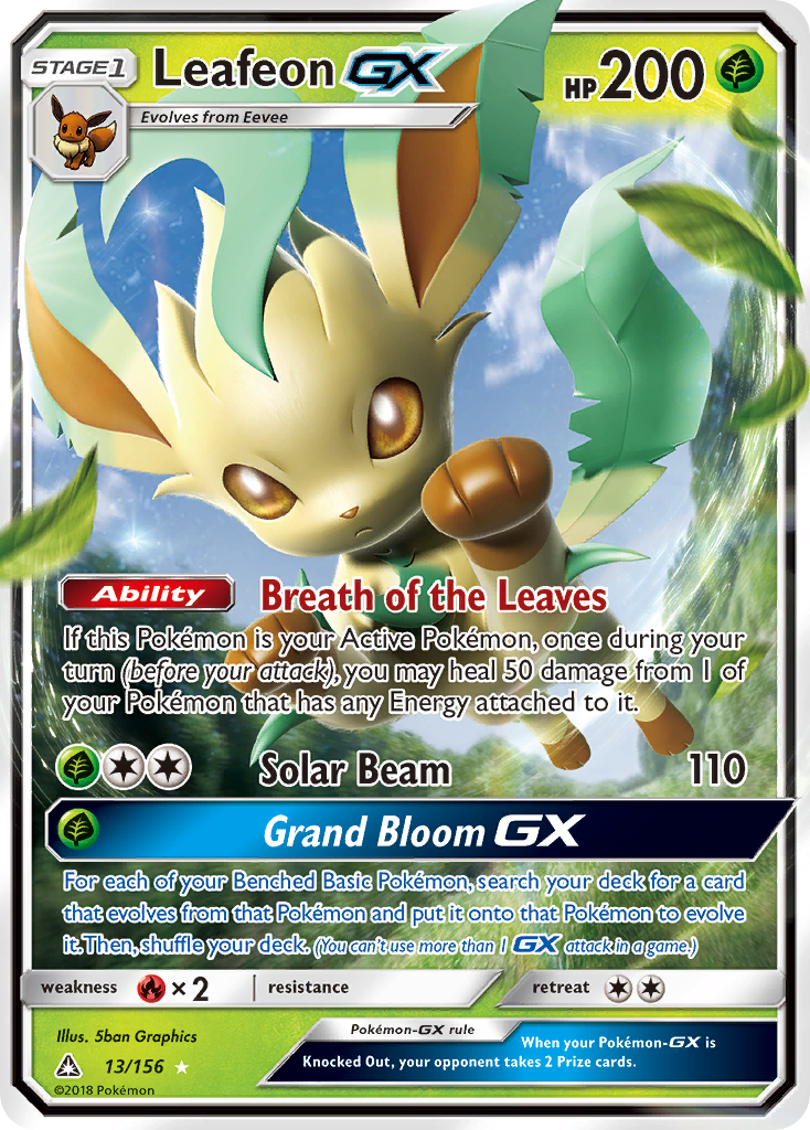 Leafeon GX (13/156) [Sun & Moon: Ultra Prism] | Good Games Adelaide SA