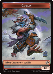Goblin // Warrior Double-Sided Token [Tarkir: Dragonstorm Tokens] | Good Games Adelaide SA
