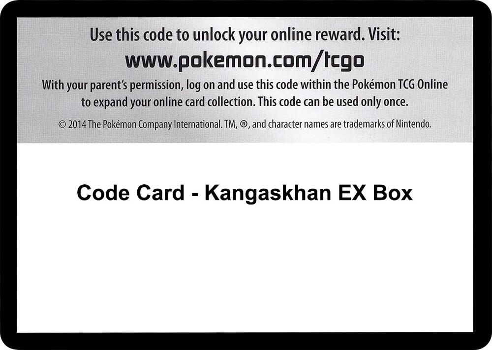 Code Card Kangaskhan EX Box  (XY - Evolutions)  | Good Games Adelaide SA
