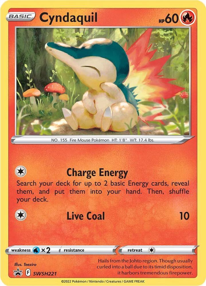 Cyndaquil SWSH221 (SWSH: Sword & Shield Promo Cards)  - Holofoil | Good Games Adelaide SA