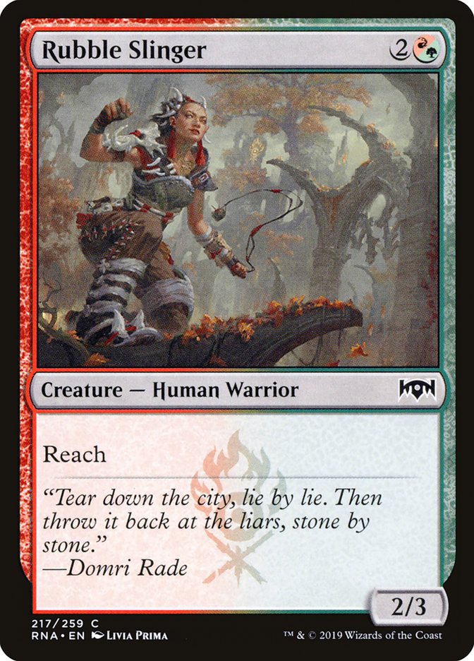 Rubble Slinger 217 (Ravnica Allegiance)  | Good Games Adelaide SA