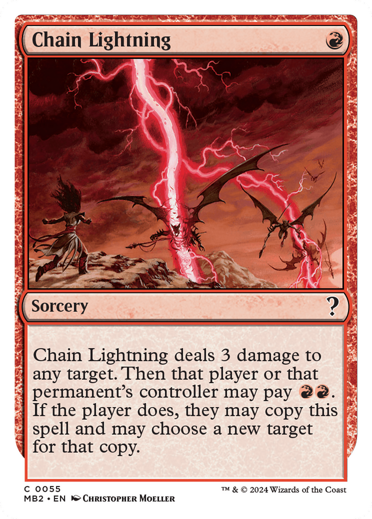 Chain Lightning (White Border) [Mystery Booster 2] | Good Games Adelaide SA