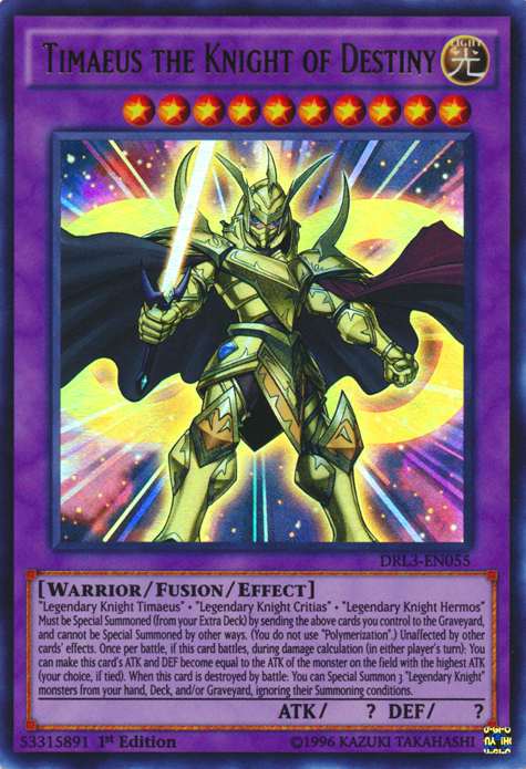 Timaeus the Knight of Destiny [DRL3-EN055] Ultra Rare | Good Games Adelaide SA