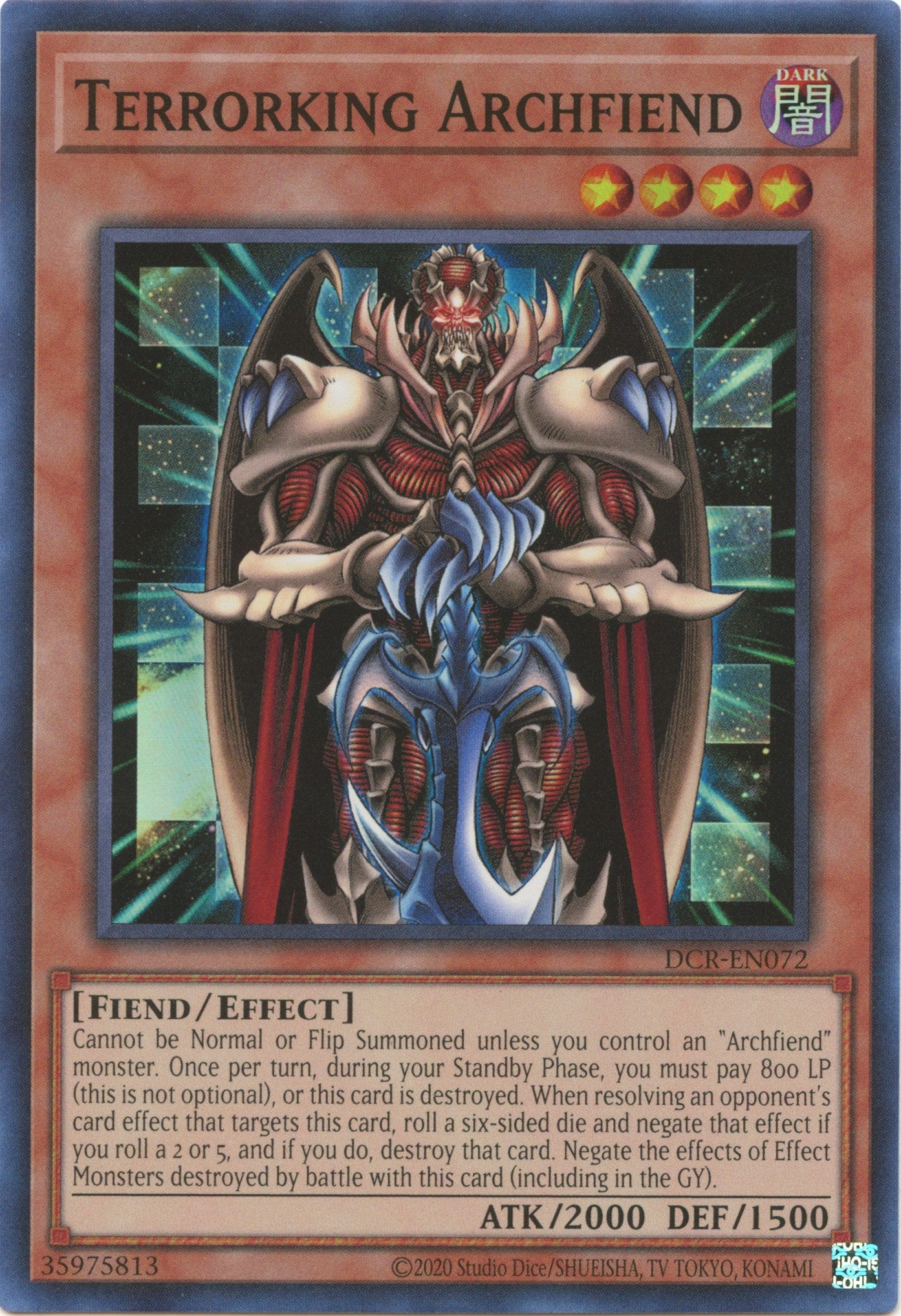 Terrorking Archfiend (25th Anniversary) [DCR-EN072] Super Rare | Good Games Adelaide SA