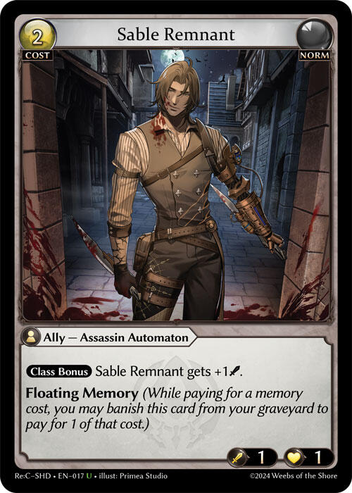 Sable Remnant (017) [Tristan Re:Collection, Shadowdancer] | Good Games Adelaide SA