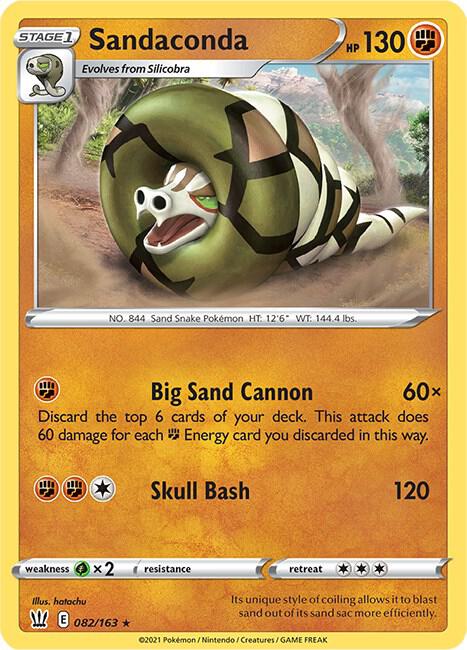 Sandaconda 082/163 (SWSH05: Battle Styles)  - Holofoil | Good Games Adelaide SA