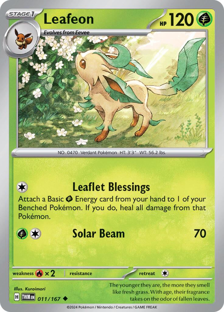 Leafeon (011/167) [Scarlet & Violet: Twilight Masquerade] | Good Games Adelaide SA