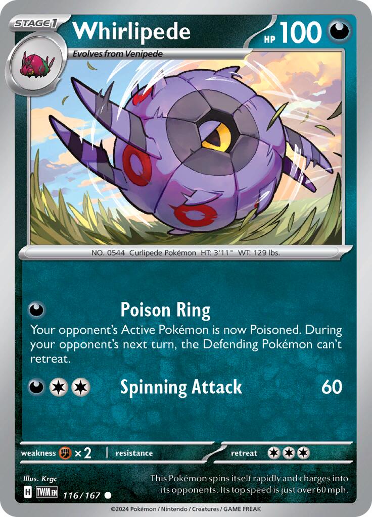 Whirlipede (116/167) [Scarlet & Violet: Twilight Masquerade] | Good Games Adelaide SA