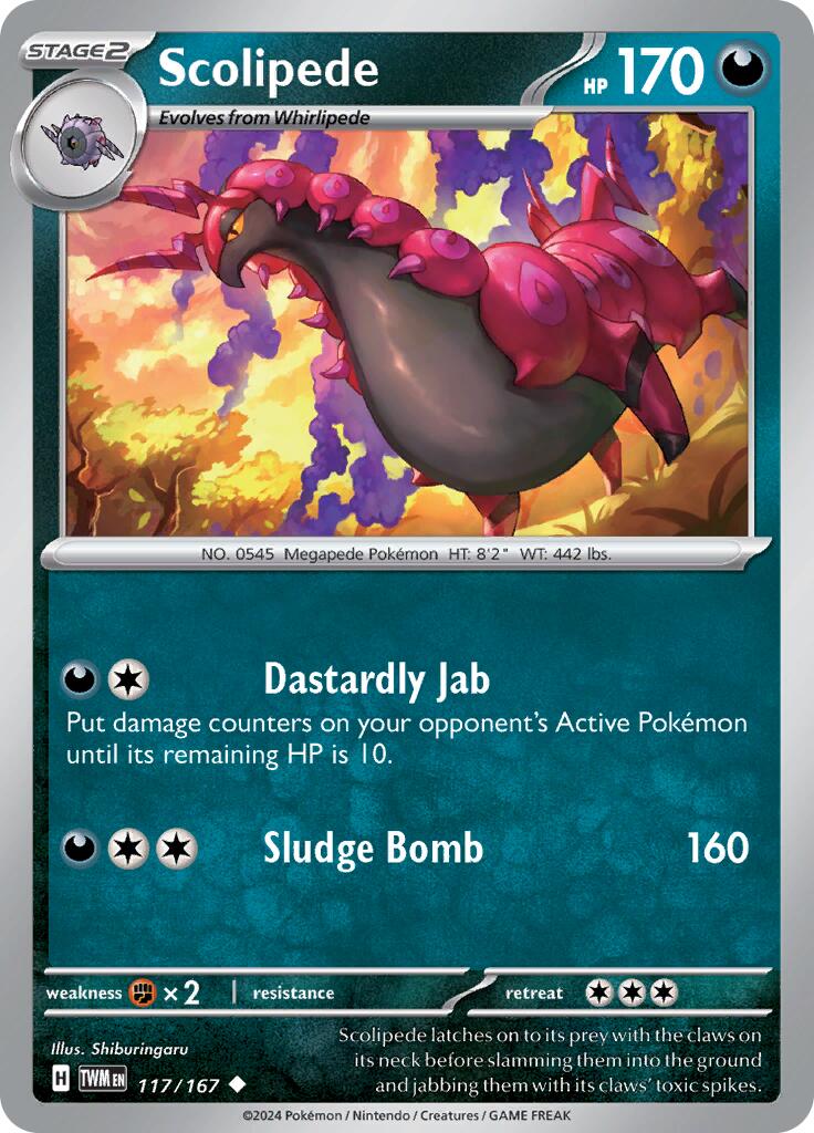 Scolipede (117/167) [Scarlet & Violet: Twilight Masquerade] | Good Games Adelaide SA