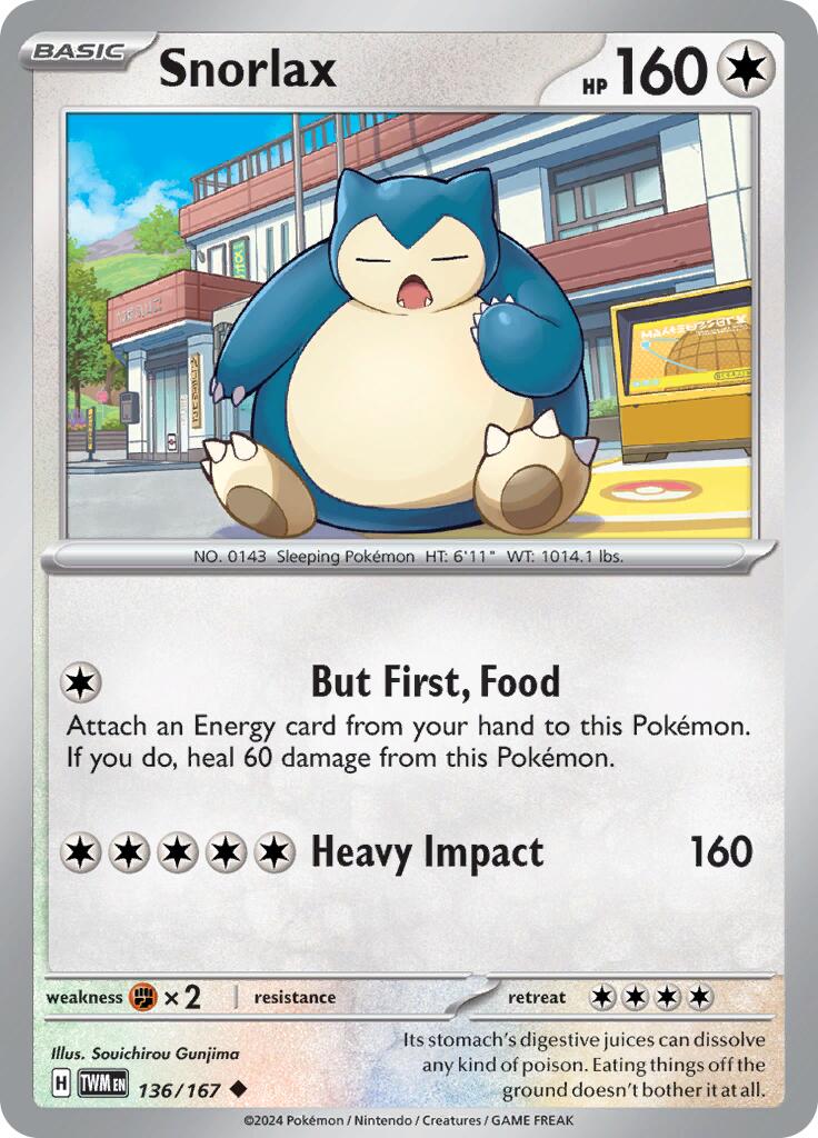 Snorlax (136/167) [Scarlet & Violet: Twilight Masquerade] | Good Games Adelaide SA