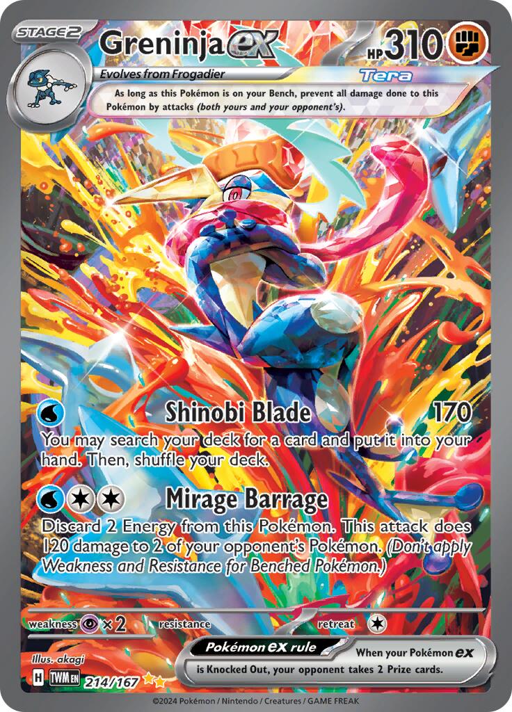 Greninja ex (214/167) [Scarlet & Violet: Twilight Masquerade] | Good Games Adelaide SA