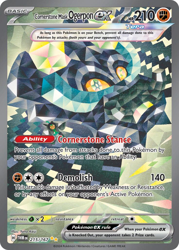 Cornerstone Mask Ogerpon ex (215/167) [Scarlet & Violet: Twilight Masquerade] | Good Games Adelaide SA