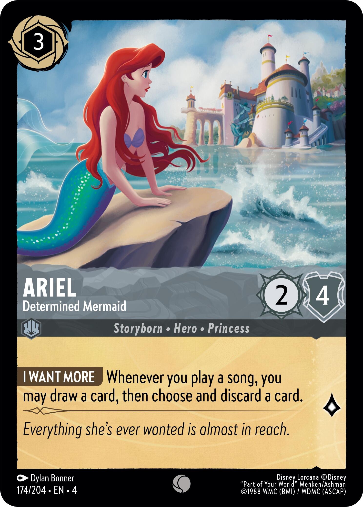 Ariel - Determined Mermaid (174/204) [Ursula's Return] | Good Games Adelaide SA