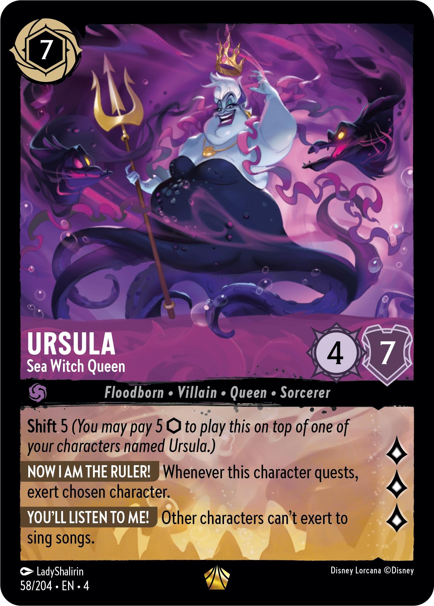 Ursula - Sea Witch Queen (58/204) [Ursula's Return] | Good Games Adelaide SA