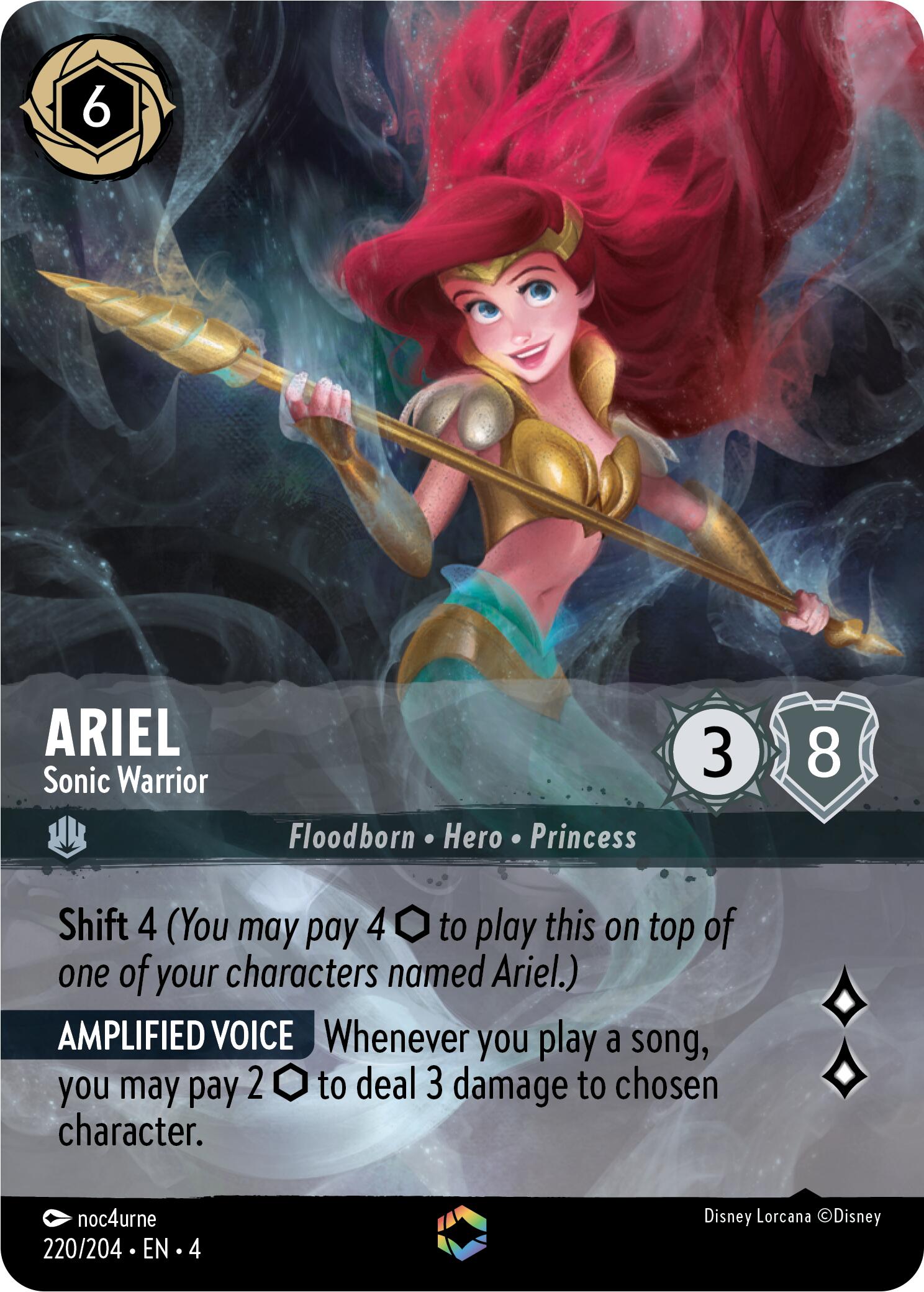 Ariel - Sonic Warrior (Enchanted) (220/204) [Ursula's Return] | Good Games Adelaide SA