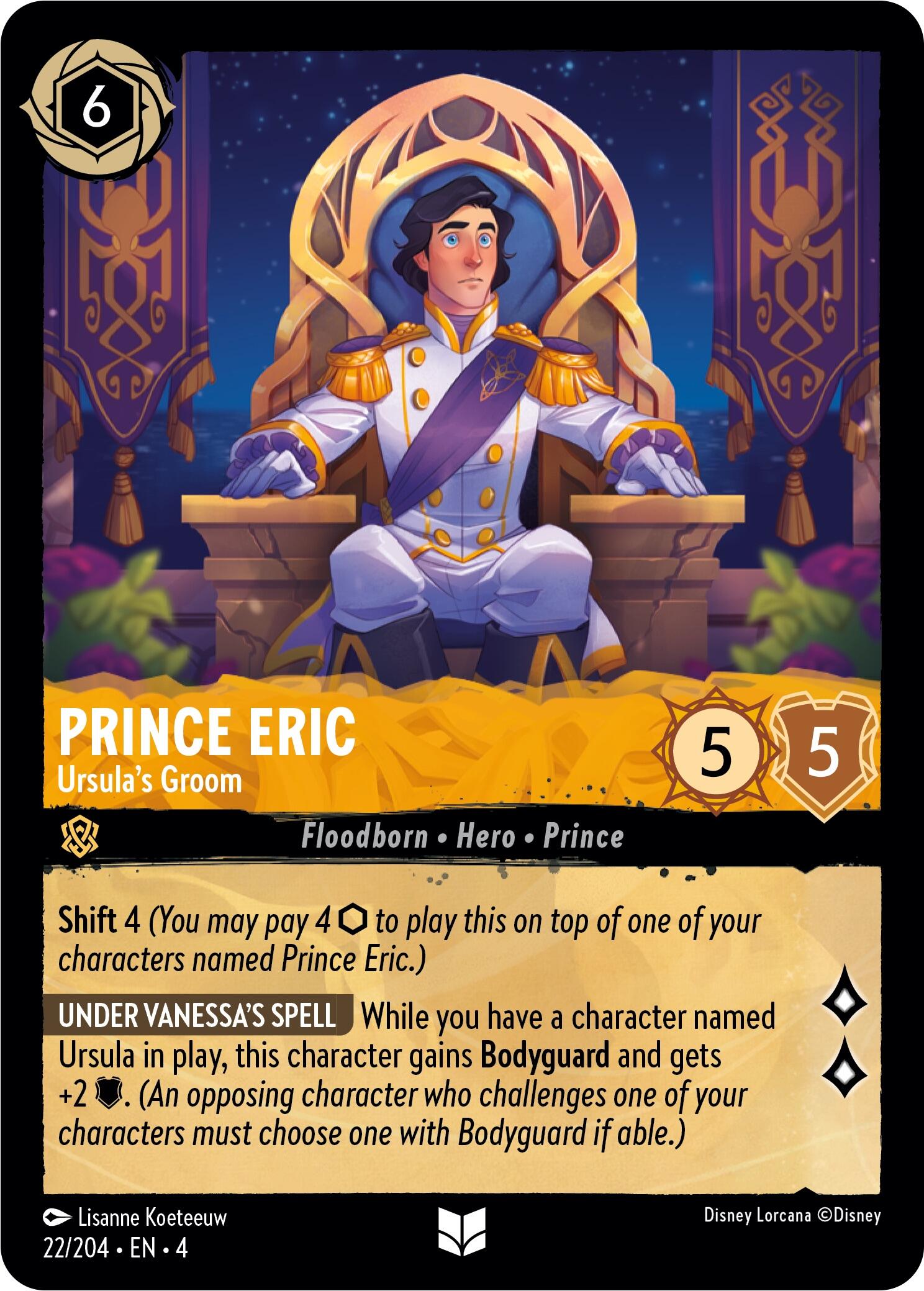 Prince Eric - Ursula's Groom (22/204) [Ursula's Return] | Good Games Adelaide SA