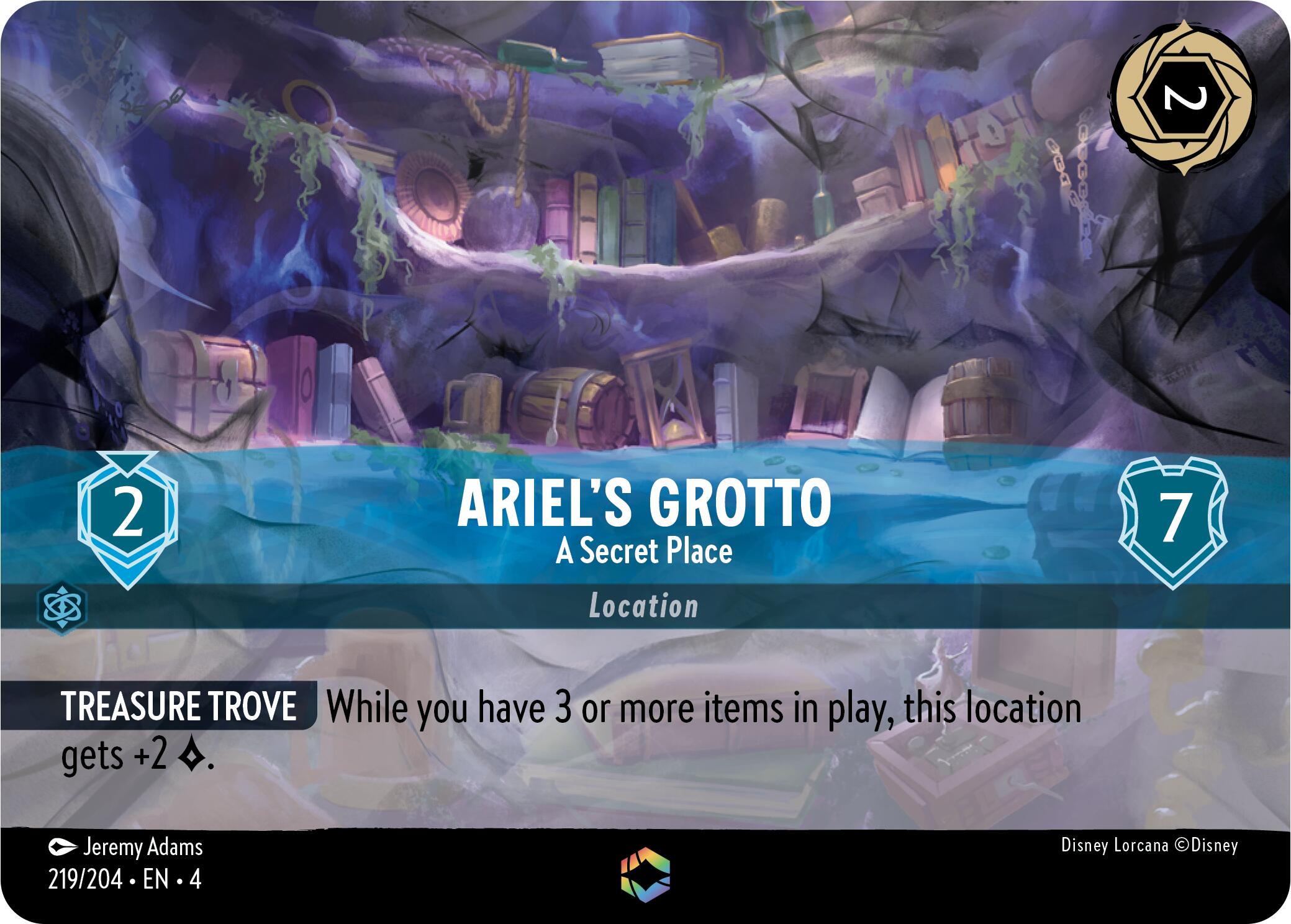 Ariel's Grotto - A Secret Place (Enchanted) (219/204) [Ursula's Return] | Good Games Adelaide SA