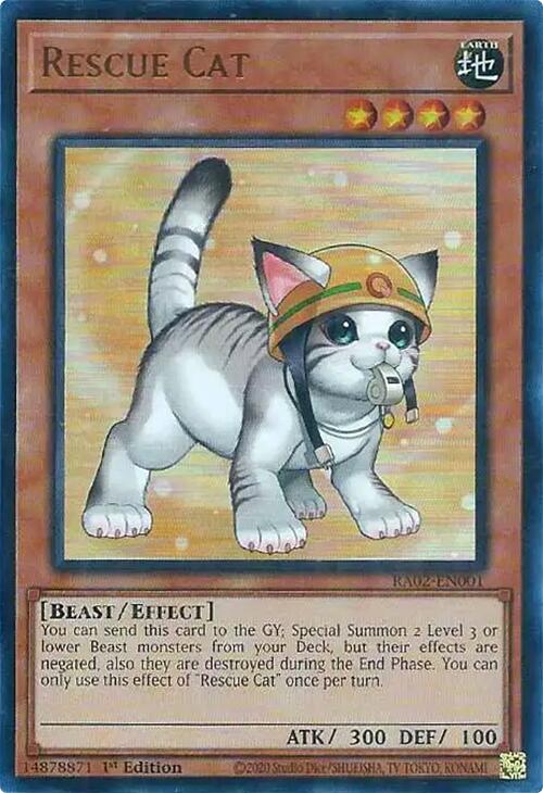 Rescue Cat (Alternate Art) (UR) [RA02-EN001] Ultra Rare | Good Games Adelaide SA