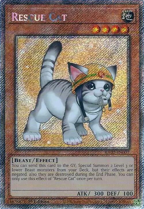Rescue Cat (Alternate Art) (Platinum Secret Rare) [RA02-EN001] Platinum Secret Rare | Good Games Adelaide SA