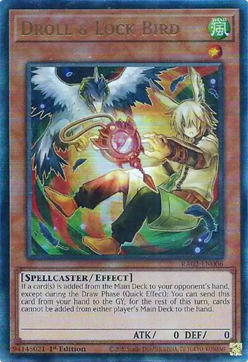 Droll & Lock Bird (Alternate Art) (PUR) [RA02-EN006] Prismatic Ultimate Rare | Good Games Adelaide SA