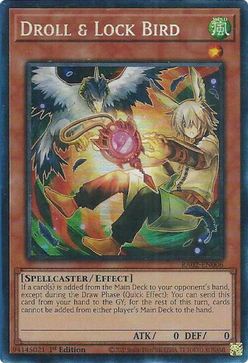 Droll & Lock Bird (Alternate Art) (PCR) [RA02-EN006] Prismatic Collector's Rare | Good Games Adelaide SA