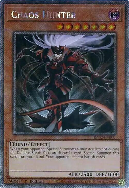 Chaos Hunter (Platinum Secret Rare) [RA02-EN007] Platinum Secret Rare | Good Games Adelaide SA