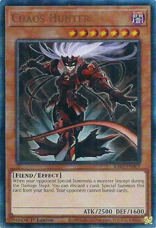 Chaos Hunter (PUR) [RA02-EN007] Prismatic Ultimate Rare | Good Games Adelaide SA