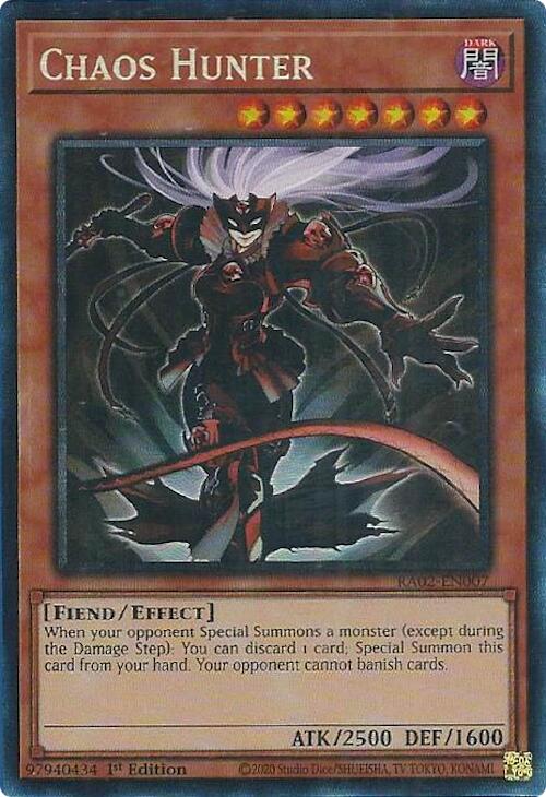 Chaos Hunter (PCR) [RA02-EN007] Prismatic Collector's Rare | Good Games Adelaide SA
