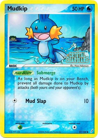 Mudkip (57/100) (Stamped) [EX: Crystal Guardians] | Good Games Adelaide SA
