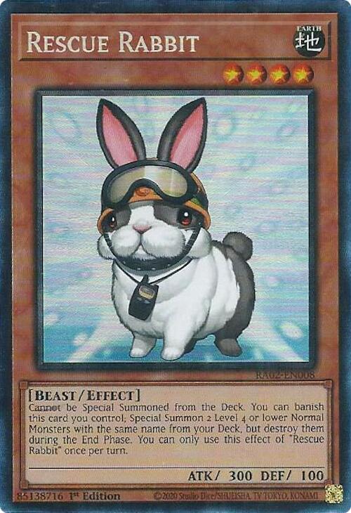 Rescue Rabbit (PCR) [RA02-EN008] Prismatic Collector's Rare | Good Games Adelaide SA