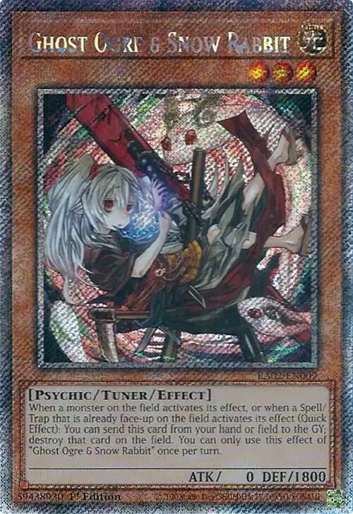 Ghost Ogre & Snow Rabbit (Alternate Art) (Platinum Secret Rare) [RA02-EN009] Platinum Secret Rare | Good Games Adelaide SA