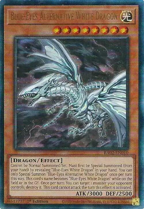 Blue-Eyes Alternative White Dragon (PUR) [RA02-EN010] Prismatic Ultimate Rare | Good Games Adelaide SA
