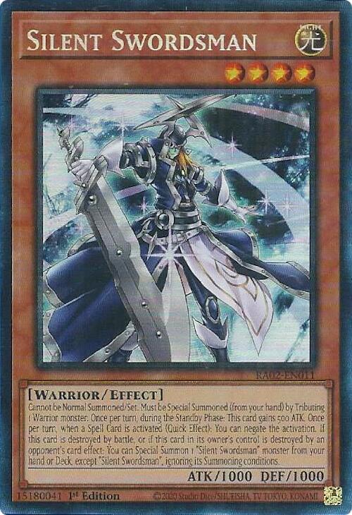 Silent Swordsman (PCR) [RA02-EN011] Prismatic Collector's Rare | Good Games Adelaide SA