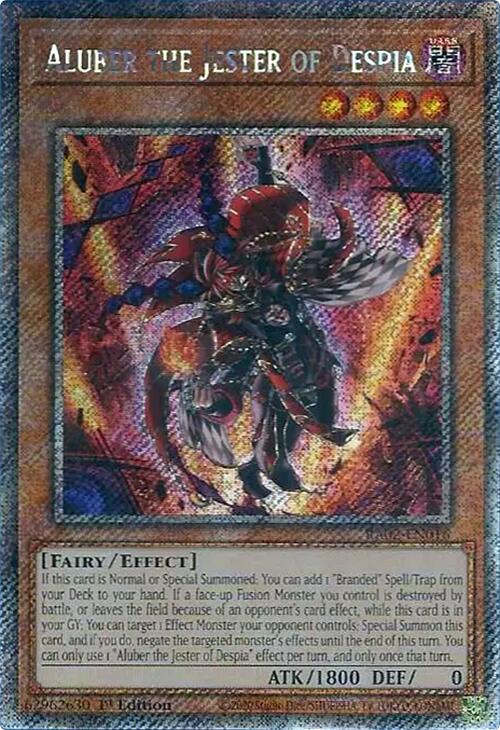 Aluber the Jester of Despia (Platinum Secret Rare) [RA02-EN016] Platinum Secret Rare | Good Games Adelaide SA