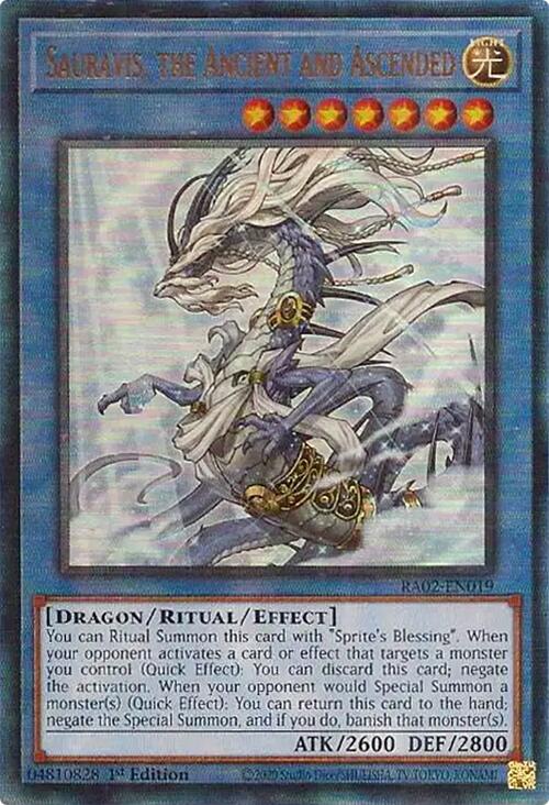 Sauravis, the Ancient and Ascended (PUR) [RA02-EN019] Prismatic Ultimate Rare | Good Games Adelaide SA