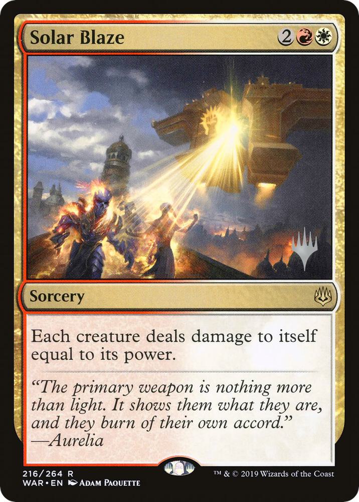 Solar Blaze 216 (Promo Pack: Throne of Eldraine)  | Good Games Adelaide SA