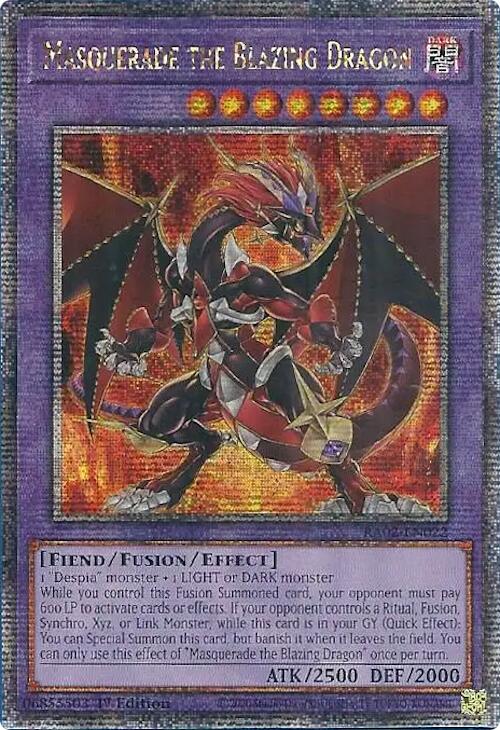 Masquerade the Blazing Dragon (Quarter Century Secret Rare) [RA02-EN022] Quarter Century Secret Rare | Good Games Adelaide SA